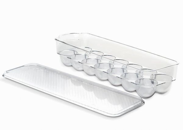 Sagler egg holder for refrigerator or camping Clear acrylic egg storage
