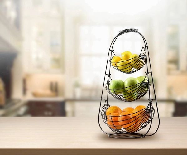 Sagler 2 Tier Fruit Baskets fruit basket Bronze