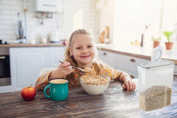 Sagler cereal container (2 PACK) - cereal storage containers made of clear plastic - cereal dispenser fits 2 X 169 OZ / 21 cups - Leak proof