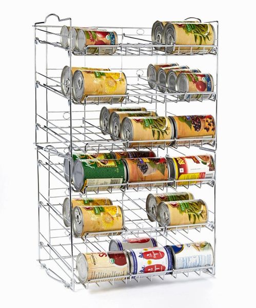 Chrome Stackable Can Organizer, Can Rack Holds up to 36 Cans,