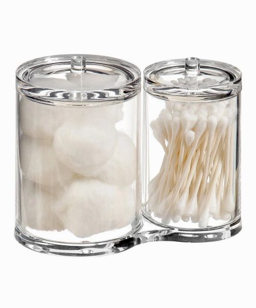 Sagler Acrylic cotton ball holder cotton ball and swab holder