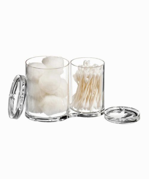 Sagler Acrylic cotton ball holder cotton ball and swab holder
