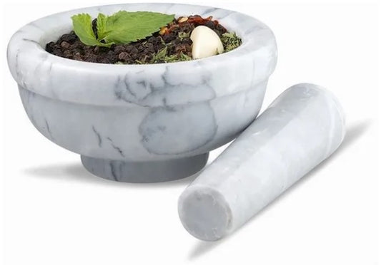 Sagler mortar and pestle set Marble Grey 3.75 inches diameter