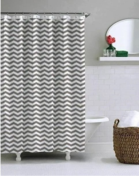 Sagler Shower Curtains, 72 By 72-inch, - Grey Shower Curtain Liner Chevron Design Shower Curtain