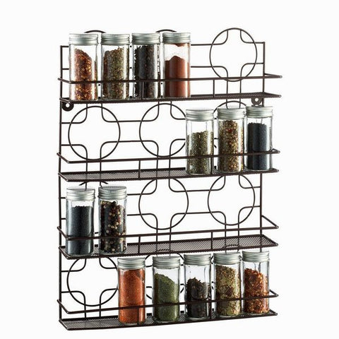Sagler 4 Tier spice rack spice organizer, wall spice rack, great idea for spice storage, designed spice shelf