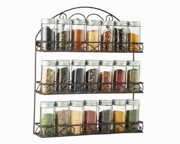 Sagler 3 Tier spice rack spice organizer, wall spice rack, great idea for spice storage, designed spice shelf