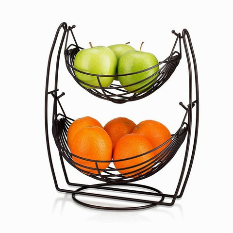 Sagler 2 Tier Fruit Baskets Bronze fruit basket