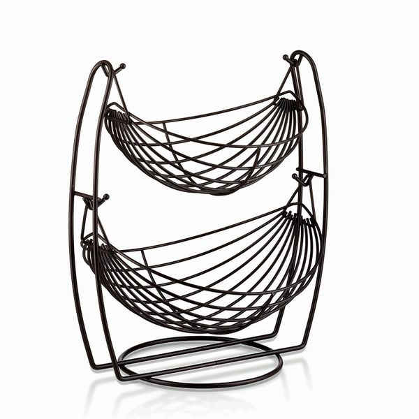 Sagler 2 Tier Fruit Baskets Bronze fruit basket