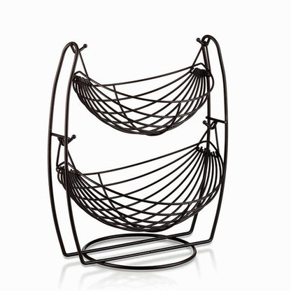 Sagler 2 Tier Fruit Baskets Bronze fruit basket