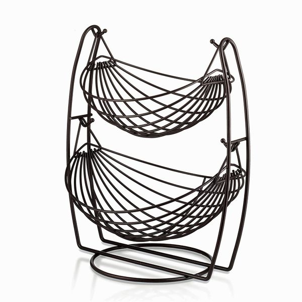 Sagler 2 Tier Fruit Baskets Bronze fruit basket