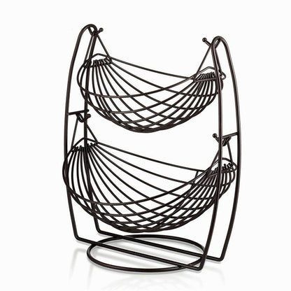 Sagler 2 Tier Fruit Baskets Bronze fruit basket