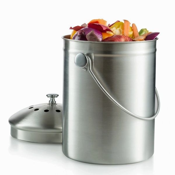 Sagler compost bin, kitchen compost bin compost pail 1 Gallon