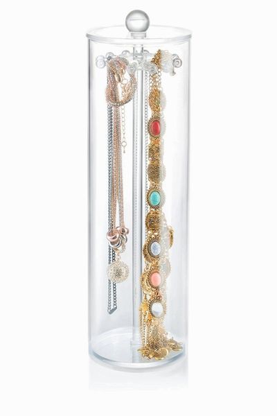 Sagler necklace holder - Acrylic jewelry organizer contains 12 hooks n –  sagler