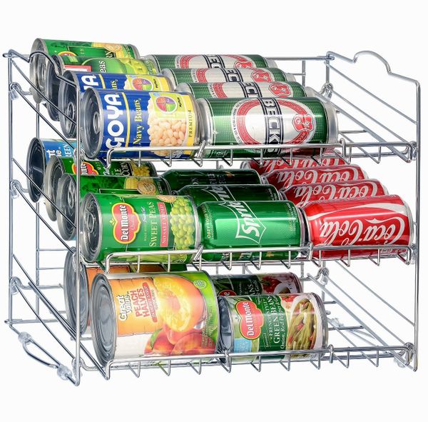 Chrome Stackable Can Organizer, Can Rack Holds up to 36 Cans, – sagler