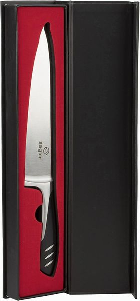 ALPS Series 8-Inch Chef's Knife with Sheath, Forged German Steel, Black,  502735