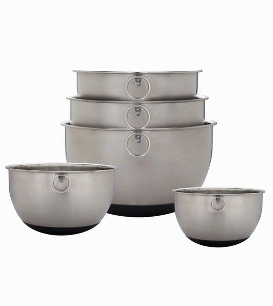 Sagler Stainless Steel Mixing Bowls Set of 5, with Lids and 3 kind of