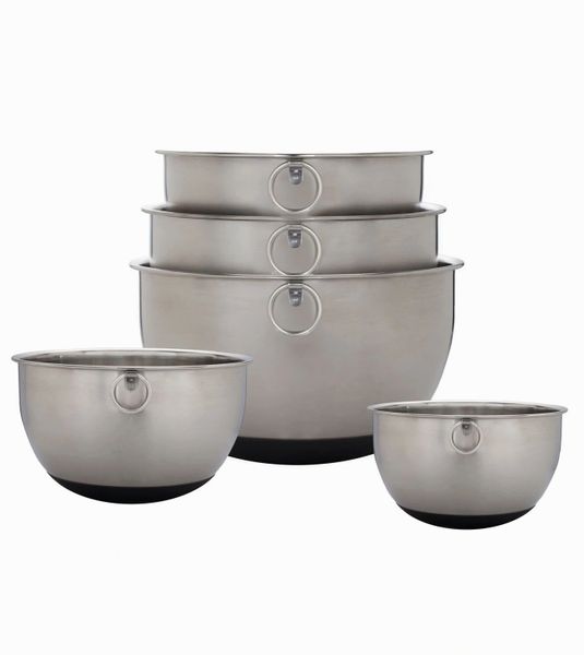 Sagler Stainless Steel Mixing Bowls Set of 5, with Lids and 3 kind of graters