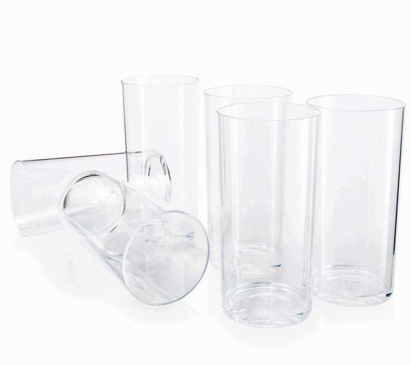 SET of 6 acrylic tumblers - 20 OZ acrylic glassware great use for acrylic wine glasses, or acrylic drinking glasses - Great gift idea
