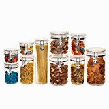 Sagler Acrylic food storage containers with lids canister set (SET OF 10) kitchen canisters plastic containers food containers