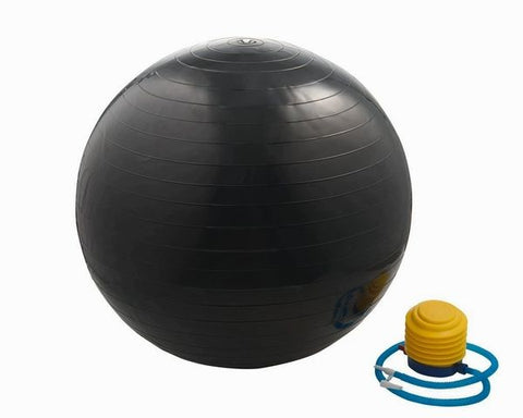 Sagler Gym ball Strength Exercise Ball with Pump, Black swiss ball, 65 CM