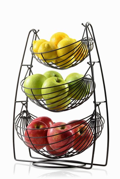 Sagler Bronze 3 Tier Fruit Baskets fruit basket