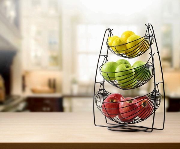 Sagler Bronze 3 Tier Fruit Baskets fruit basket