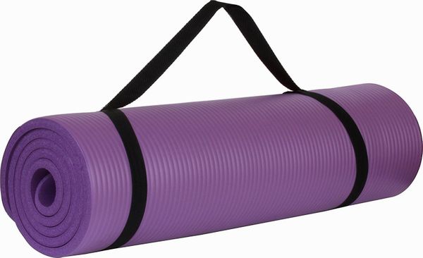 Sagler 5/8-Inch Thick 72-Inch-by-24-Inch Yoga Mat with Carrying Strap, Purple