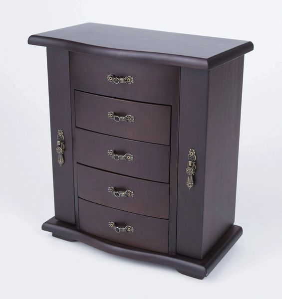 Sagler Cherry Wooden Jewelry Box Organizer