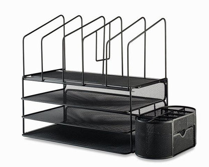 desk organizer set All in adjustable desktop organizer, comes with removable extra supply organizer caddy