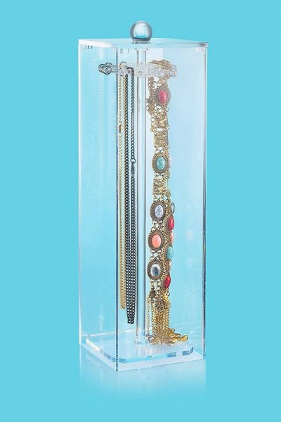 necklace holder - Acrylic jewelry organizer contains 12 hooks - high quality necklace organizer