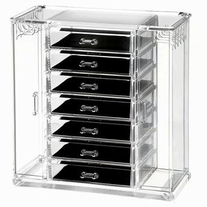Cosmetic Organiser Clear Acrylic Jewellery Make up Box Storage Tidy Case  Drawers