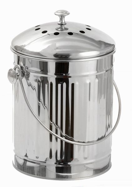 Sagler Compost Bin 1 Gallon Stainless Steel